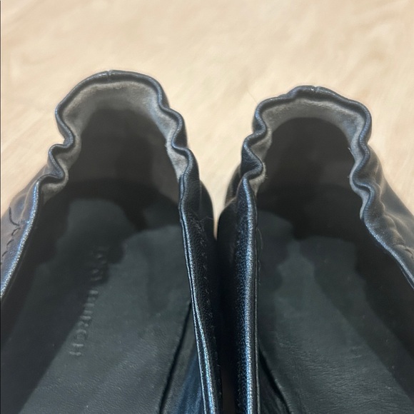 Tory Burch Black Leather Ballet Flats - Picture 10 of 15